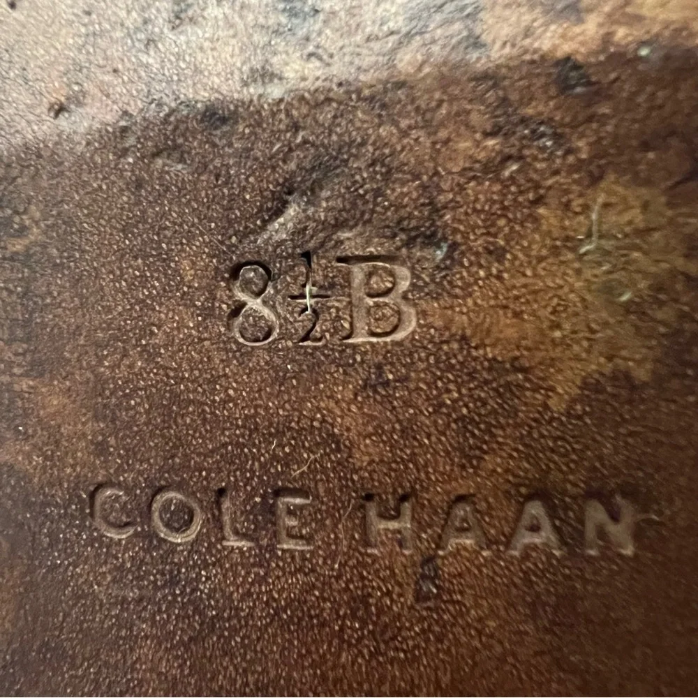 Cole Haan Flats Blue Navy Snakeskin Pattern Pointed Toe Women’s Size 8.5B - Picture 9 of 16